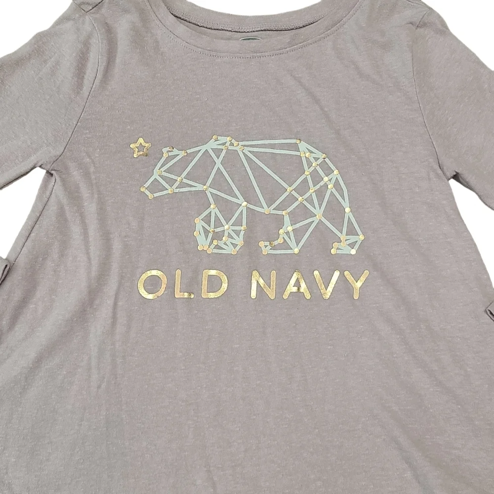 Old Navy Girls 5T Purple Constellation Polar Bear Long Sleeve Shirt Top